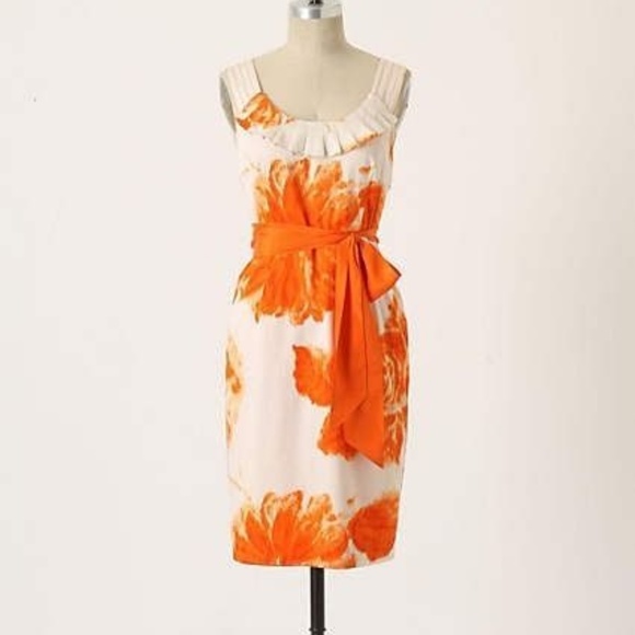moulinette soeurs orange dress Tangerine Crochet Moulinette Soeurs Dress  The Arc